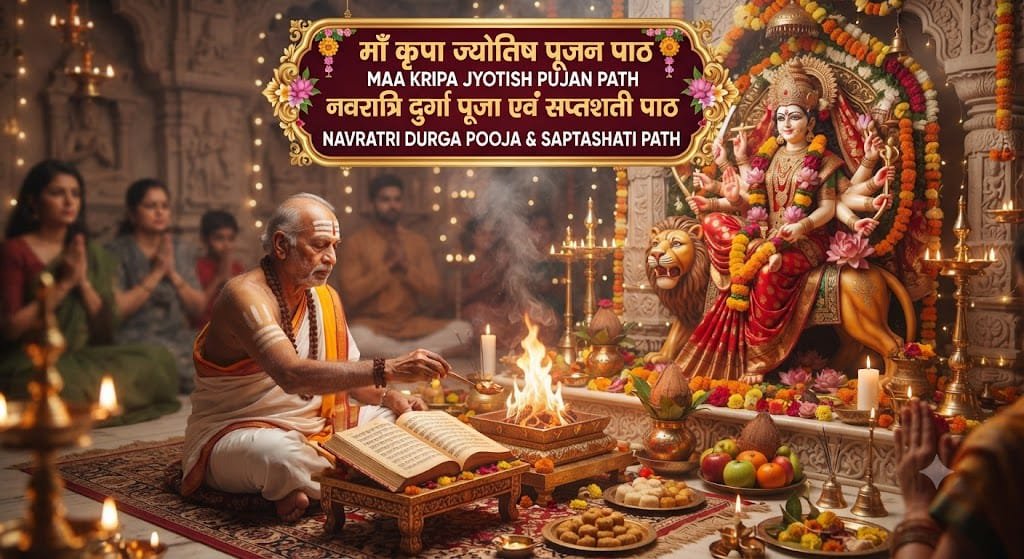दुर्गा सप्तशती पाठ 2 Maa Kripa Jyotish Pujan Path अद्भुत शक्तियां प्रदान करता है दुर्गा सप्तशती का पाठ, नवरात्र में इसका विशेष महत्व है |